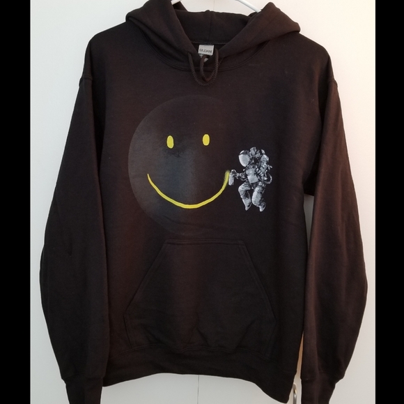 Gildan | Tops | Nasa Astronaut Smiley Face Hoodie | Poshmark